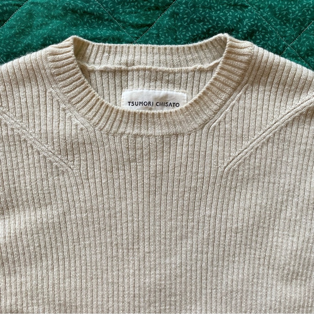 Tsumori Chisato 1/2 sleeve knit crewneck sweater -  100% wool - Picture 5 of 14
